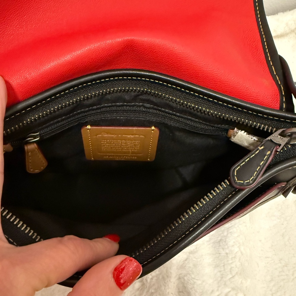 Coach Disney Mickey Saddle Black Crossbody Bag NWOT - Picture 10 of 10